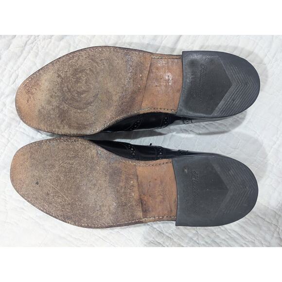 Mens Dexter Wingtip Shoes Made In USA Sz 10.5 M Black - Picture 3 of 10